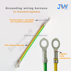 Высокое качество, мотоциклетная бытовая техника, желто-зеленый жгут заземления, защитный проводник для заземления IP67, номинальный 300 В, голая медь - Product Image 4