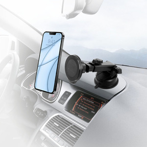 Carbon Fiber Frame Windshield &amp; Dashboard 2 in 1 Telescopic Magnetic Car <strong>Holder</strong> - Product Image 4