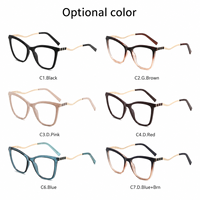 Monturas de Gafas Ópticas Ligeras de TR90 con Diseño Ojo de Gato para Mujer al por Mayor, Monturas de Gafas Graduadas de Moda, Fabricante ZgGKnk