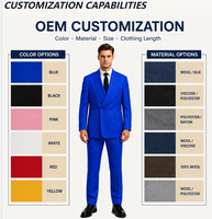OEM Maßgeschneiderter Stil Größe Farbe Atmungsaktiver Herrenanzug China Fabrik 2-Teiliger Klassischer Knitterfreier Formeller Blazer Luxusanzug für Herren