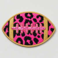 Patchs de sensibilisation au cancer du sein, casque de football, ruban rose, applique brodée à sequins, thermocollant pour vêtements