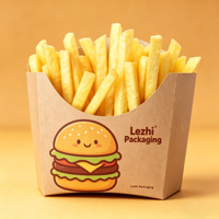 Emballage alimentaire personnalisé, boîte à frites à emporter, boîte à poulet frit jetable, boîtes à hamburgers, papier d'emballage, boîtes à frites, boîtes à chips
