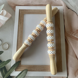 Palo de Masaje Guasha de Madera Natural, Masajeador de Madera Sueco con Forma de Hongo, Terapia de Madera para Esculpir el Cuerpo y los Músculos - Product Image 2