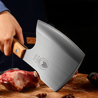Couteau de boucher forgé en acier inoxydable robuste, hachette à os de bœuf, couteau à découper avec manche en bois, couteaux de boucher spéciaux