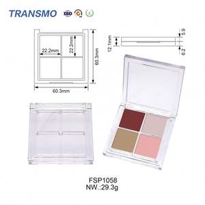 Emballage de fard à joues, logo personnalisé, boîtier compact pour fard à joues, carré, vide, transparent, étui pour fard à joues - Product Image 2