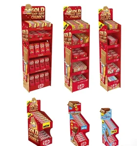 Supermarkt Voedsel Pvc-Schuim Displaystandaard Voor Retail Chocoladeproducten Vloerdisplay