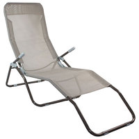 Chaise lune pliable d'extérieur légère et portable en métal avec repose-pieds – Durable, écologique, facile à transporter pour le camping, l'école, la plage et le parc