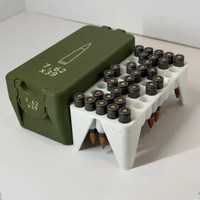 Boîte de rangement pour munitions 3D imprimée, capacité de 50 cartouches 7,62*39 ; Boîte de rangement pour balles en plastique ; Boîte organisatrice d'armes à feu