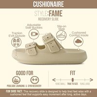 Sandales à bout ouvert BSR Fame pour femmes, ajustables avec double boucle, dessus en EVA imperméable, motif nuage en plastique solide