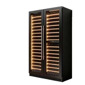 Refrigerador de Vino Tinto Comercial <span class=keywords><strong>Vertical</strong></span> de 316 Botellas, Dos Puertas de Vidrio, Tres Zonas de Temperatura Independientes - Product Image 4