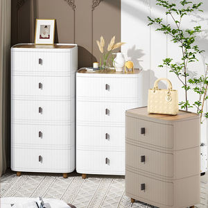 Kabinet Penyimpanan Laci Lemari Plastik Multisize dengan Bagian Atas MDP Yang Halus - Product Image 4