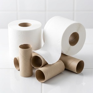 UltraTough ZeroWaste Unbleached Cellulose Bobbins Supplying Urban Luxury Boutique Lavatories <b>Paper</b> Core for Toilet - Product Image 1