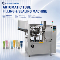 Machine de remplissage et de bouchage rotative industrielle pour tubes, 50-75 pièces/min, pour ligne d'emballage de crème et de pâte