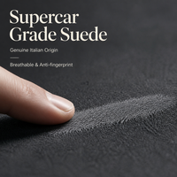 Coque de téléphone personnalisée avec logo, en Alcantara italien véritable, entièrement recouverte de métal, avec cadre d'appareil photo magnétique, pour iPhone 16 Pro