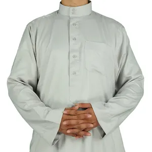 ثوب رجل موسلين على الطراز السعودي ، أحدث تصميم صيفي رائج البيع - Product Image 1