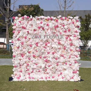 Floral Supplies Baby Shower Decoration Wedding Silk Rose Blush Pink Flower Backdrop Flower Wall 8x8 ft <strong>Back</strong> <strong>Drops</strong> for Events - Product Image 4