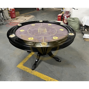 YH 8 Players Customised Wooden Round Poker <strong>Table</strong> - Product Image 4