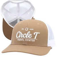 Casquette Richardson 112 Trucker en toile avec logo personnalisé, patch en cuir, fermeture snapback, vente en gros