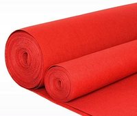 Tapis rouge en polyester en rouleau pour mariage, événement, cérémonie, décoration de fête et exposition