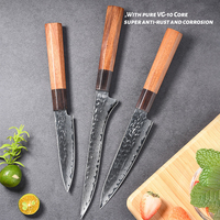 Couteau de Chef Kiritsuke 8 Pouces en Acier Inoxydable VG10 Damas, 67 Couches, Design Oriental en Bois, pour Cuisine Commerciale et Désossage Alimentaire