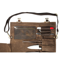 Sac à roulettes en toile cirée pour chef professionnel OEM, sac à couteaux en PU ciré durable pour les outils de cuisine