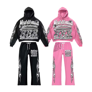 Custom Men Tracksuit Set Hoodie and Sweatpants Streetwear Jogger Set Printed Logo OEM ODM Private Label Sportswear Set - Product Image 1