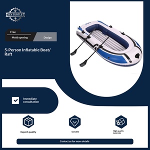 Vente directe transfrontalière Ensemble de <span class=keywords><strong>bateau</strong></span> <span class=keywords><strong>gonflable</strong></span> 5 places 5 pagaies Kayak avec coussin d'air en PVC épaissi résistant à l'usure pliable - Product Image 5