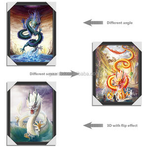 PET Lenticulaire Deep 3D Flips Effet <span class=keywords><strong>Dragon</strong></span> Image Plastique Animal et Ange Style - Product Image 5