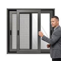 Ventana Corredera Horizontal de Aluminio de Lujo para Villa, con Recubrimiento en Polvo AkzoNobel, Tamaño Personalizado 6063-T5, Vista Panorámica de Gran Altura