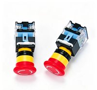 Bouton poussoir d'urgence STOP 22 mm LA38-11ZS-STOP Champignon 40 mm Réinitialisation par torsion Rouge Vert CE IP65 10A 1NO1NC 660V Bornes à vis