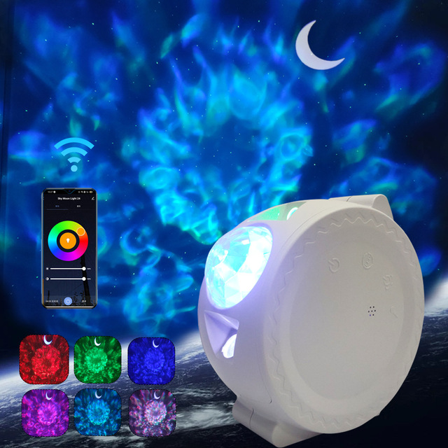 Wifi Tuya Control Sky Laser Nebula Starry Skylight Galaxy Star Projector Night Light Projector