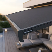 Auvent rétractable électrique à télécommande et auvent de terrasse avec bras télescopique pliable pour pare-soleil extérieur de fenêtre et de porte