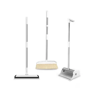 Amaon Choice STEP ON DUST PAN, REMOVE 3X HAIR Hand Broom With Dustpan Broom Floor RELEASE HAIR INTO TRASH WITH TAP Broom Dustpan