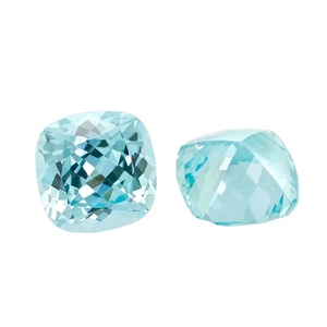 Zircone cubique de haute qualité couleur Paraba, pierres en vrac, polies, de forme carrée, fusionnées <span class=keywords><strong>Verneuil</strong></span>, pierres précieuses de laboratoire, vente en gros - Product Image 1