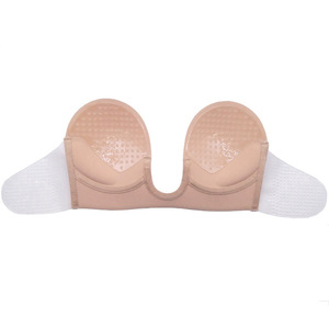 Sujetador Adhesivo Invisible <span class=keywords><strong>de</strong></span> Una Pieza con Escote Profundo en U para Mujer, Sin Espalda, Sin Tirantes, con Efecto Push-Up, Empaque Personalizado - Product Image 1