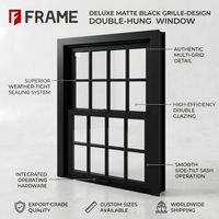 Ventanas de Aluminio de Doble/Simple Hoja con Rotura de Puente Térmico y Rejillas Decorativas de Color Personalizado para Casas de Campo, Villas y Hogares de Lujo - Suministro B2B