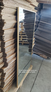 Hình Chữ Nhật Màu Đen gương phòng tắm với khung kim loại 23 "<span class=keywords><strong>x</strong></span> 47" hiện đại trang trí màu đen hình chữ nhật tường gương - Product Image 3