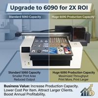 Impresora UV Plana Profesional FJ-6090 para Negocios de Etiquetas de Cristal Personalizadas, Máquina de Impresión Digital de Fácil Operación