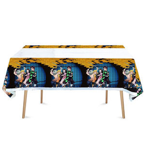 Décoration de fête d'anniversaire <span class=keywords><strong>Demon</strong></span> <span class=keywords><strong>Slayer</strong></span> : couverts, assiettes, gobelets, bannière, décoration de gâteau, drapeau suspendu, carte d'invitation, sac cadeau, ballons - Product Image 3