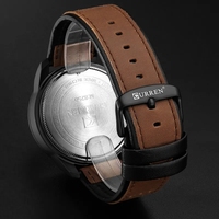 Jam Tangan Pria Quartz Curren 8250 Original Merk Ternama Fashion Kasual Mewah Tali Kulit Arloji Pria untuk Gaya Pria Reloj Hombre