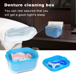 Estuche <span class=keywords><strong>de</strong></span> Limpieza para Dentaduras Postizas <span class=keywords><strong>de</strong></span> Doble Capa con Cesta <span class=keywords><strong>de</strong></span> Drenaje para Prótesis Dentales, Retenedores <span class=keywords><strong>Invisalign</strong></span> y Almacenamiento <span class=keywords><strong>de</strong></span> Aparatos Orales - Product Image 5