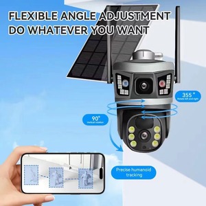 Cámara Solar V380 Pro 4G con Vista Dual, 3 Lentes con Conexión, Zoom 10x, Seguridad para Exteriores con Intercomunicador de Voz y Alarma - Product Image 5