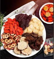 Thé en vrac Ginseng Cinq Trésors, spécial santé, avec Baies de Goji Noires, Dattes Rouges et Fleurs Aromatiques, pour Hommes et Femmes