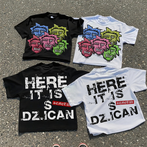 T-shirts surdimensionnés de style streetwear personnalisés de haute qualité, 100% coton, t-shirt graphique court pour hommes - Product Image 1