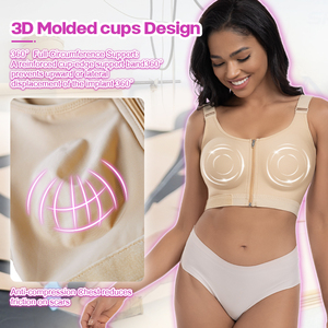 Post-Op Stage 1 Faja Vest Augmentation mammaire Compression Garment Shapewear Bra Tops avec <span class=keywords><strong>ceinture</strong></span> de réglage - Product Image 2