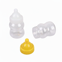 Bouteille en PET transparente de 50 ml en forme de gourde, qualité alimentaire, pour bonbons, lait, comprimés, cadeaux de fête prénatale, vente en gros
