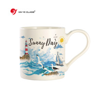 Fabricant en gros 11 Oz porcelaine blanche personnalisée logo personnalisé imprimé noël sublimation tasse en céramique vierge tasses à café