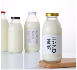 Wholesale Price 300ml and 500ml <strong>Glass</strong> <strong>Bottle</strong> for <strong>Milk</strong> with Lid Wholesale 16 oz <strong>Glass</strong> <strong>Milk</strong> <strong>Bottles</strong> Accepting Custom logo - Product Image 3