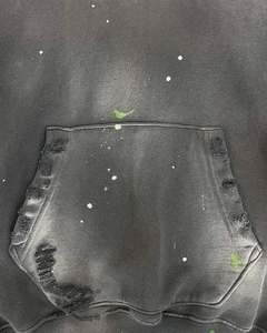 パーカースポーツシャツ男性服カスタマイズ高品質男性用涙穴特大パーカーヘビー級コットン - Product Image 2