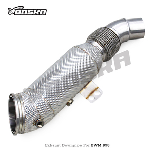 Custom Stainless Steel Straight Downpipe for 3/4/5 Series 3.0T B58 2018-2023 Racing Exhaust Parts M340i Turbo Boska - Product Image 2